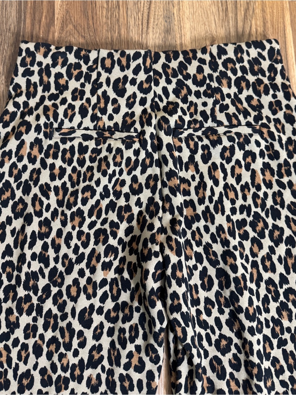SPANX High Rise Leopard Print Women's Ponte Trousers Flared Sz. XLP - Picture 8 of 10